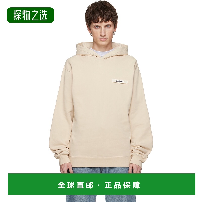 香港直邮Jacquemus 男士 米色 The Gros Grain 连帽衫 25EHOM0024
