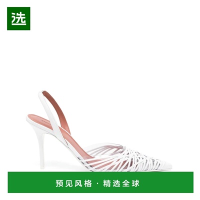 1h可退 香港直邮Amina Muaddi 女士 鞋跟白色高跟鞋 13S361195LOR