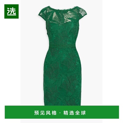 1h可退 香港直邮MARCHESA NOTTE 女士 刺绣薄纱迷你连衣裙 N62C32