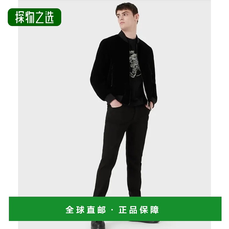 香港直邮Emporio Armani 徽标细节牛仔裤 8N1J111DHDZ直筒裤