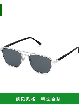 1h可退 欧洲直邮LV路易威登23新款 男黑色醋酸金属眉眼方墨镜