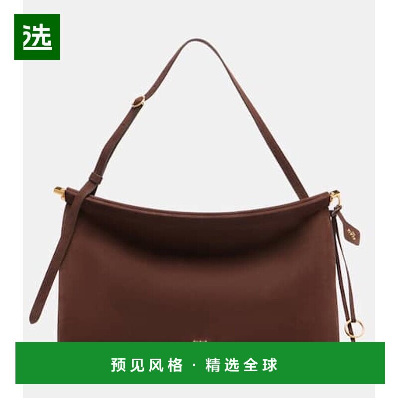 1h可退 香港直邮Alaïa 女士 Le Click 大号皮革肩包 brown棕色 舒