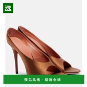 香港直邮Amina 105 Muaddi 1h可退 女士 Anok 绸缎凉拖 brown棕色
