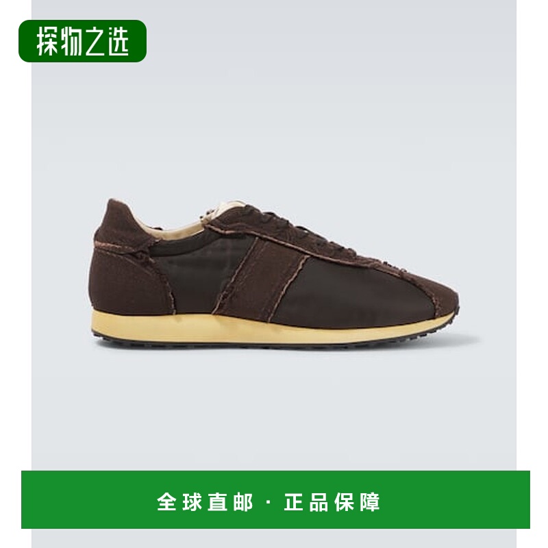 1h可退 香港直邮The Row 男士 Moveo 帆布饰边运动鞋 brown棕色