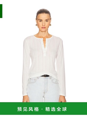 1h可退 香港直邮ANINE BING 女士 Pia 长袖T恤 A0811225 beige米