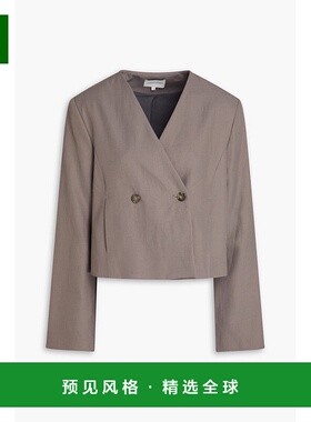 1h可退 香港直邮LOULOU STUDIO 女士 Malli 双排扣斜纹布西装外套