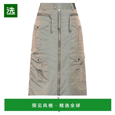 1h可退 香港直邮Vaquera 女士 中长半身裙 green绿色 舒适时尚