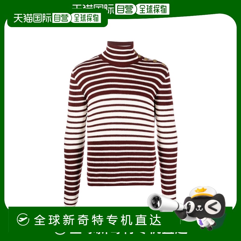 【99新未使用】香港直邮Valentino 条纹高领针织衫 1V3KC21Q8N2