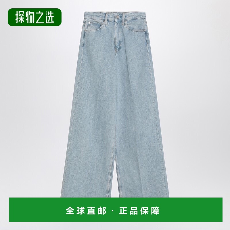 香港直邮Calvin Klein 卡尔文·克莱恩 女士 宽松蓝色牛仔裤 K20K