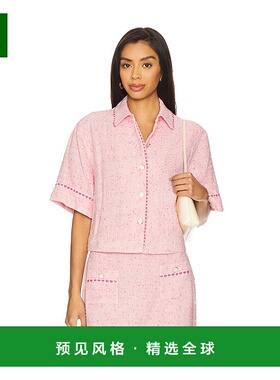 1h可退 香港直邮Simkhai 女士 Khloe 短袖系扣衬衫 3252204SW