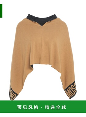 香港直邮MOSCHINO 女士披肩 30667M3348032 AW2025 驼色 徽标细节