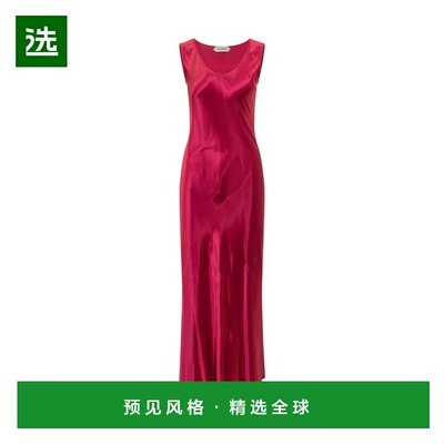 1h可退 香港直邮Alberta Ferretti 女士 圓領無袖緞面連身裙 0454