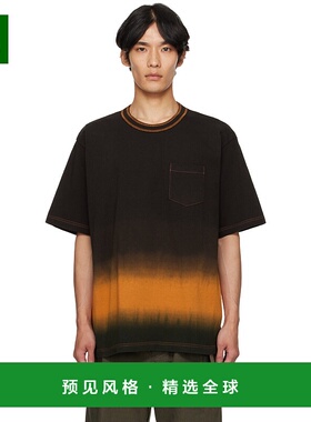 1h可退 香港直邮Sacai 男士 棕色 & 橙色 Garment Dye Cotton Jer