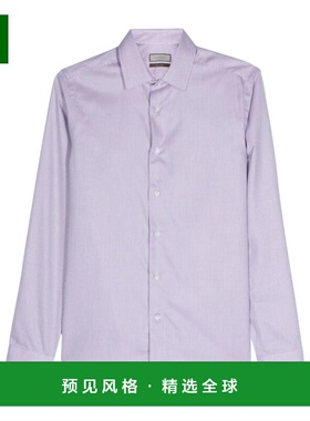 香港直邮Canali 男士衬衫 GR03301NCLX0A1901 AW2024 紫色 长袖衬