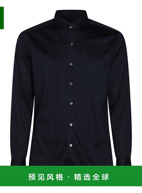 1h可退 香港直邮Canali 康钠丽 男士 黑色棉质衬衫 CSL7056GN0231