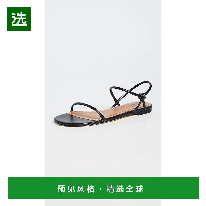 1h可退 香港直邮Staud 女士 Laurel 凉鞋 black黑色 舒适时尚单鞋