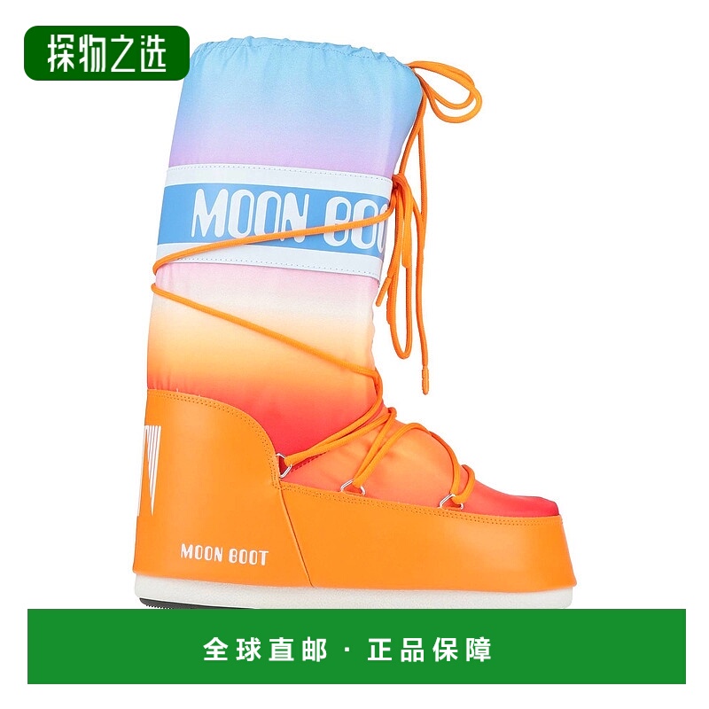 香港直邮moon boot 月亮靴 男士 脚踝靴 orange橙色 舒适时尚