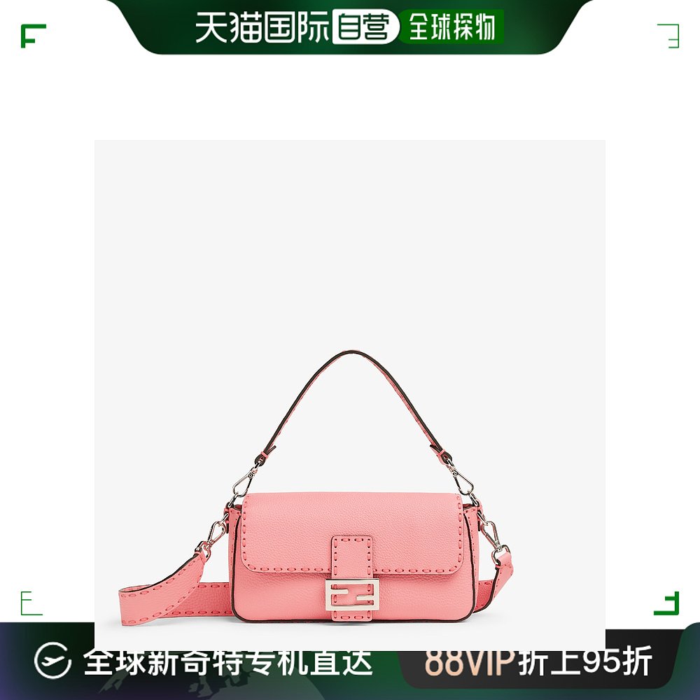 欧洲直邮芬迪(FENDI) Sac Selleria rose avec gros points