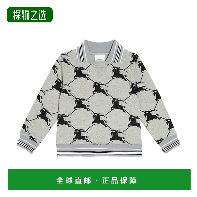 1h可退 香港直邮Burberry 巴宝莉 男童 EKD 印花棉质针织卫衣童装