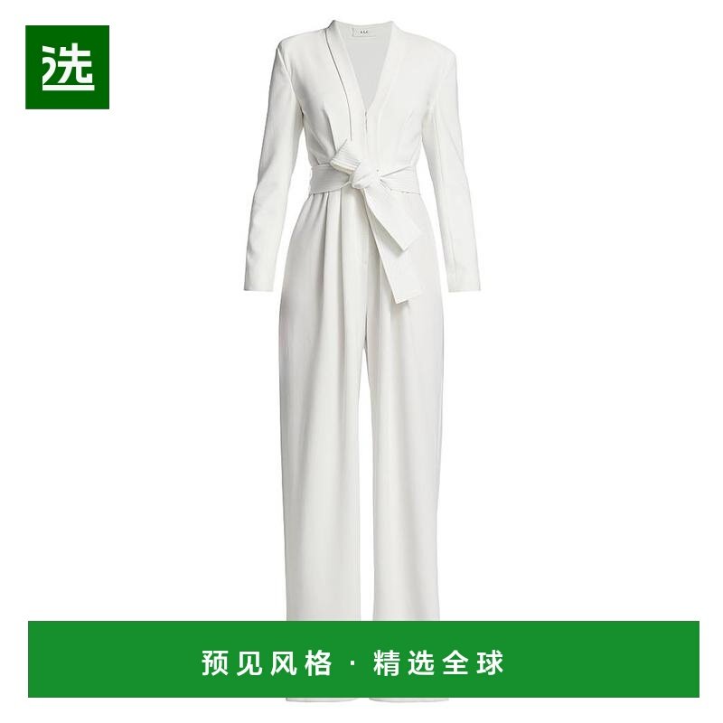 1h可退 【美国直邮】ALC|Kieran II 系腰带绉纱阔腿连体裤时尚,女装/女士精品,连体衣/裤,淘宝优惠券,粉丝福利购,淘宝优惠卷