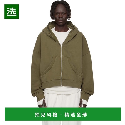 1h可退 香港直邮Entire Studios 男士 卡其色 Eternal Zip 连帽衫