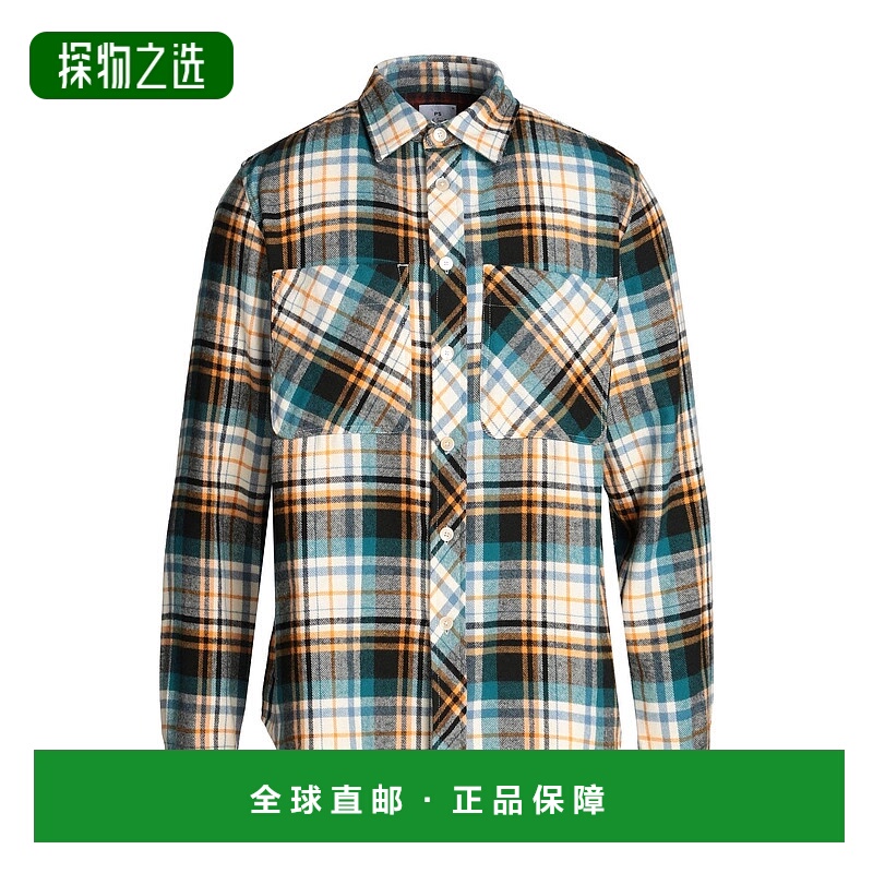 香港直邮Paul Smith 男士 格纹衬衫 beige米色 舒适时尚