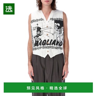 1h可退 香港直邮Magliano 男士 印花背心 T289243LU4301 white白