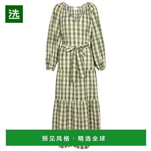 1h可退 香港直邮Velvet 女士 Trish 棉质长袖连衣裙 green绿色 舒