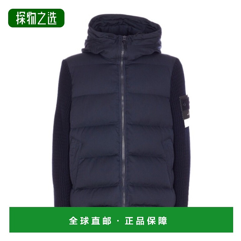 香港直邮Stone Island 石头岛 男士 带Logo拼缀羽绒夹克 K2S15410