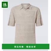 亚麻混纺Polo衫 1h可退 beige米色 男士 Reggie 香港直邮The Row