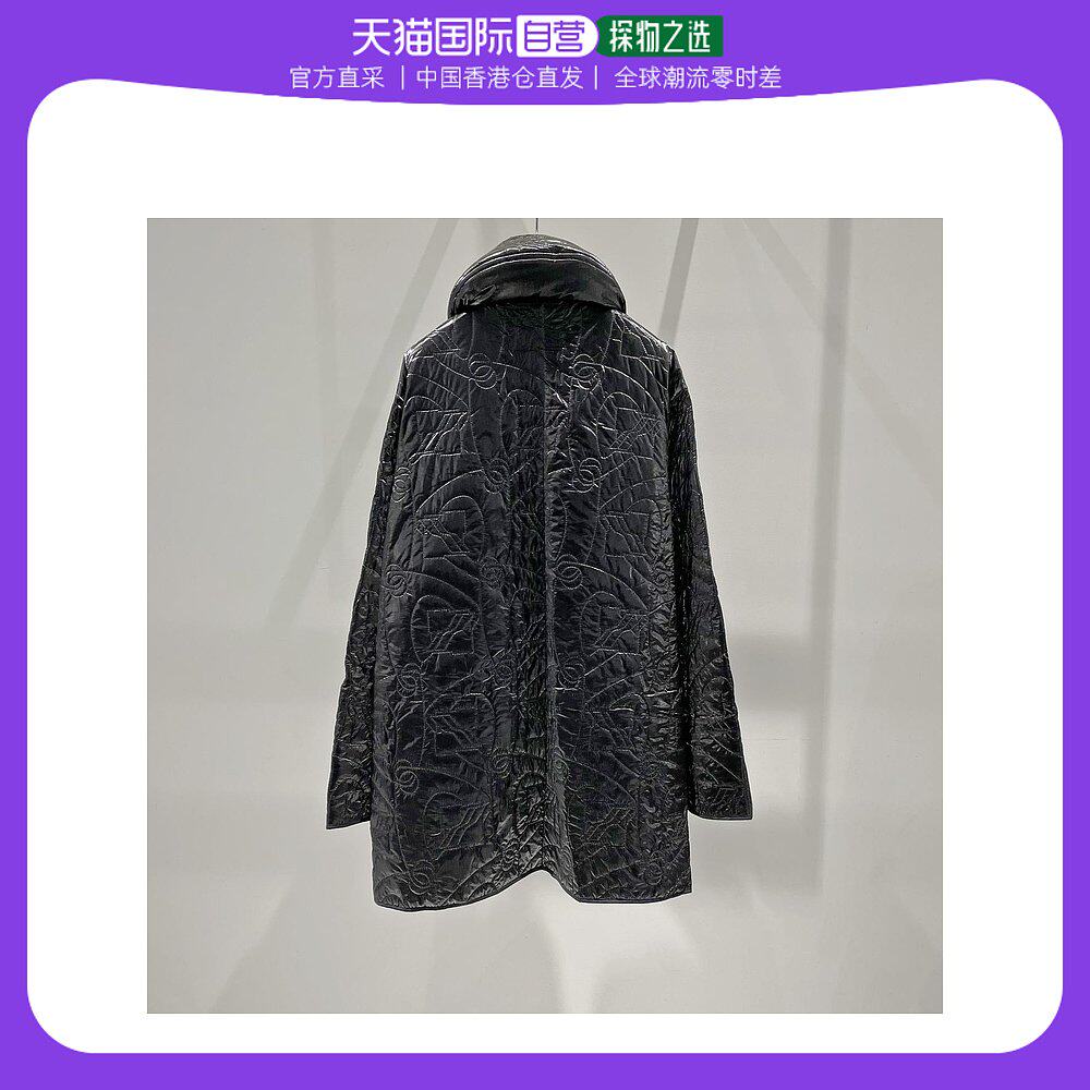香港直邮we 11 done 黑色亮面暗纹外套