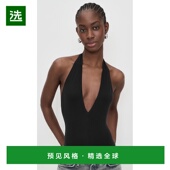 香港直邮COMMANDO 女士 Thong 1h可退 芭蕾式 深V挂脖连体衣