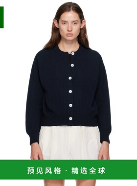 1h可退 香港直邮DAUGHTER 女士 海军蓝 Ada Crewneck 开衫 HKN039