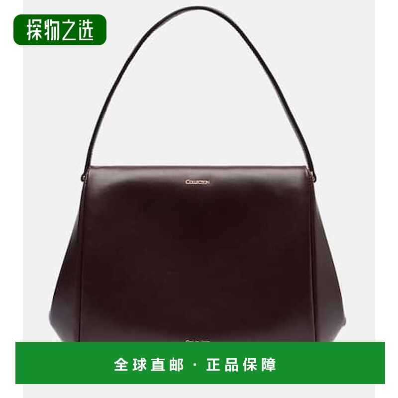 香港直邮calvin klein 女士 Tina 中号皮革肩包 purple紫色 舒适