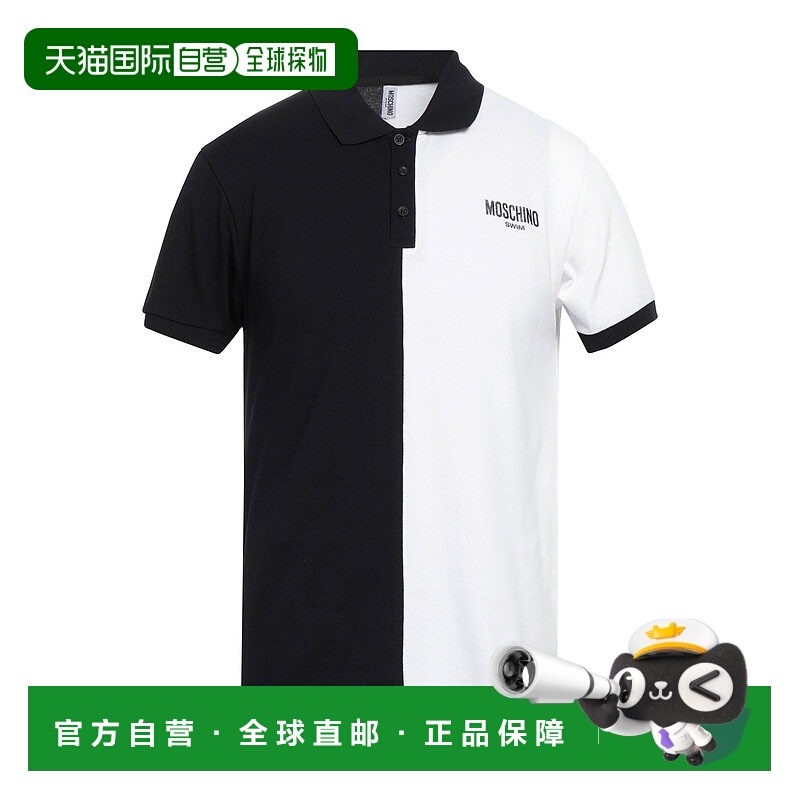 1h可退 香港直邮Moschino 莫斯奇诺 男士 Polo衫 black黑色 舒适