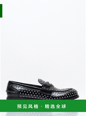 1h可退 香港直邮Miu Miu 缪缪 女士 钉饰皮革乐福鞋 5D224E055F00