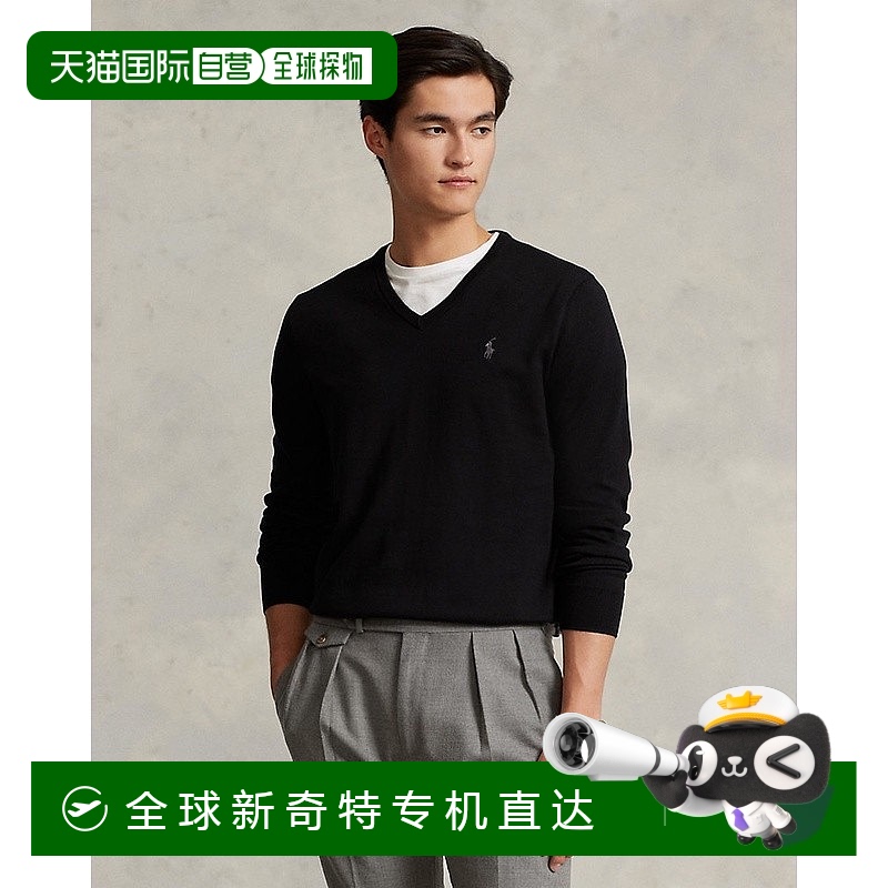 欧洲直邮RALPH LAUREN拉夫劳伦 Polo合身棉质V领毛