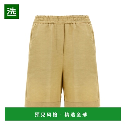 1h可退 香港直邮Nude 女士 亚麻百慕大短裤 1103E25210 beige米色