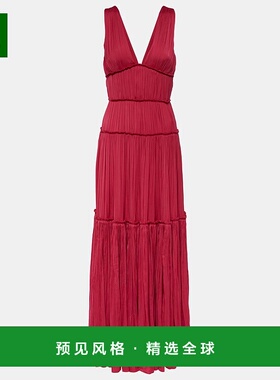 1h可退 香港直邮Simkhai 女士 Mandi 褶裥礼服 001397 red红色 舒
