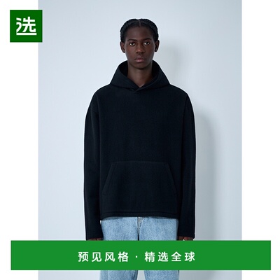 1h可退 香港直邮Rier 男士 连帽抓绒运动衫 NFL9X02NATURALFLEECE