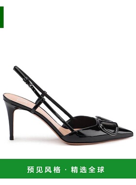 【99新未使用】香港直邮Valentino 黑色V logo高跟鞋 UW2S0R01TMK