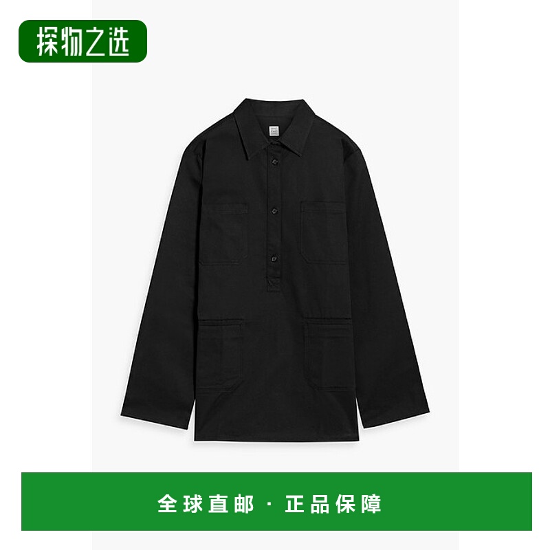 香港直邮toteme 女士 棉质斜纹布衬衫 2335060264BLACK
