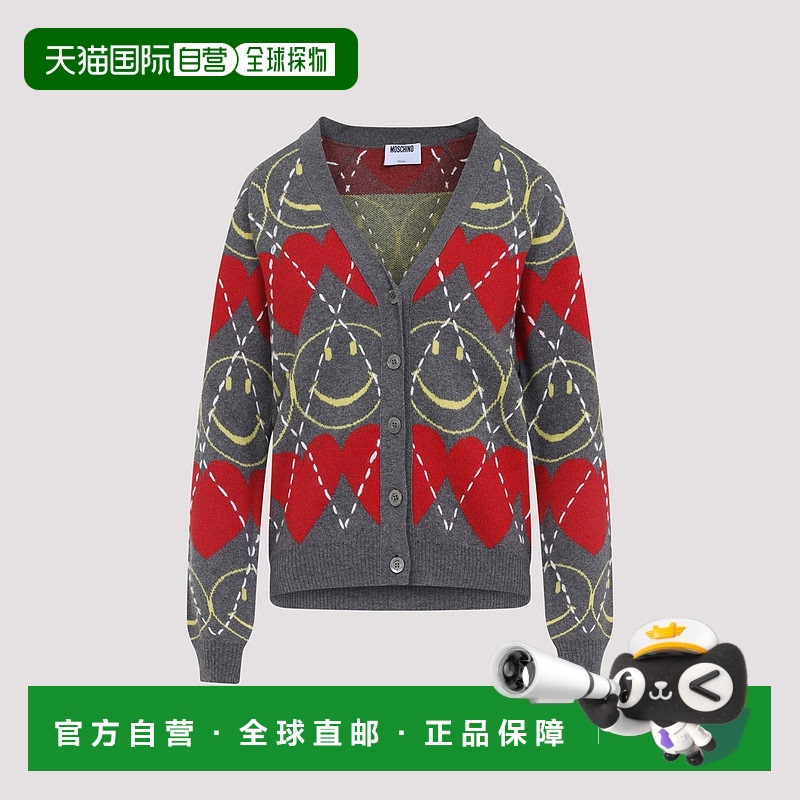 1h可退 香港直邮Moschino 莫斯奇诺 女士 SMILE 针织开衫 252EA09