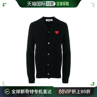 Play 香港直邮Comme Garcons 心形刺绣针织开衫 Des P1N008