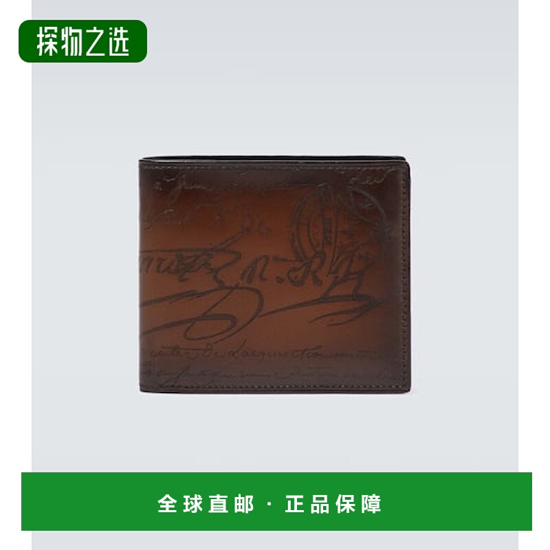 1h可退 香港直邮Berluti 伯尔鲁帝 男士 Makore Scritto 皮革钱包