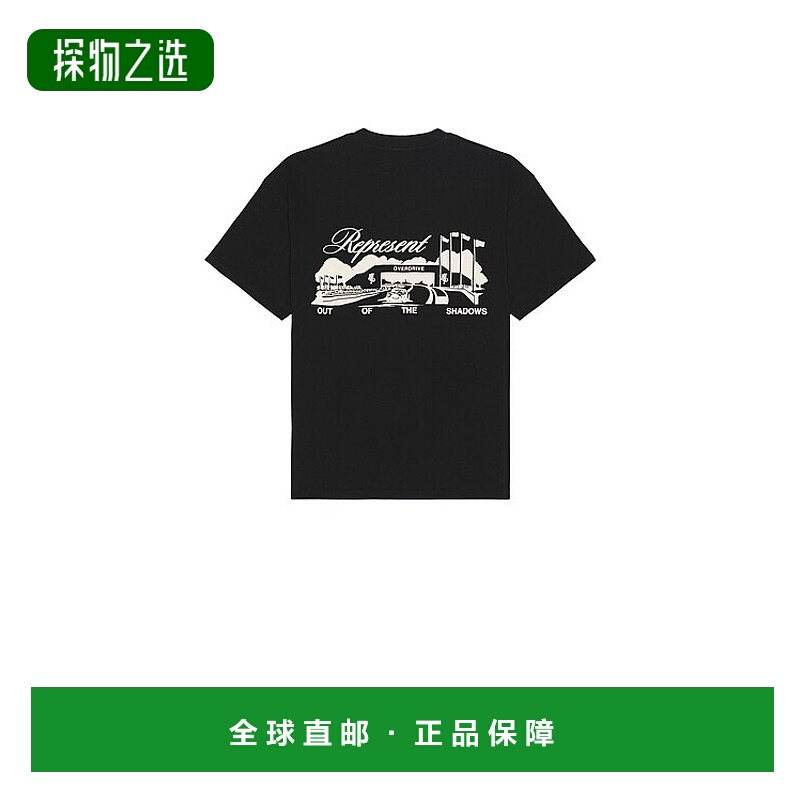 香港直邮Represent 男士 Race Way T恤 MLM41063 black黑色 舒适