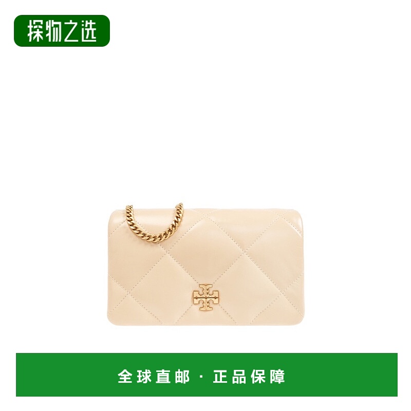 香港直邮Tory Burch 钻石格纹链条钱包 158624汤丽柏琦拉链