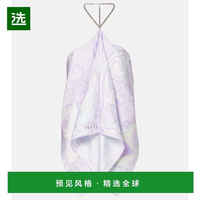 1h可退 香港直邮Emilio Pucci 璞琪 女士 Orchidee 精饰真丝斜纹