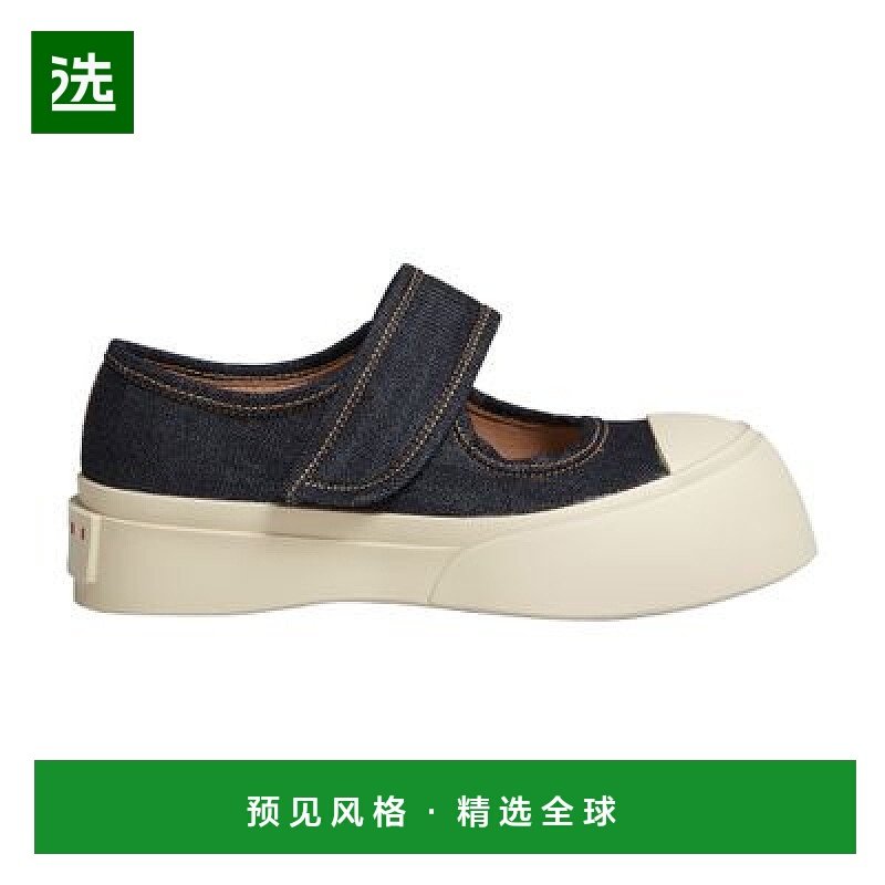 欧洲直邮MARNI/玛尼 玛丽珍牛仔运动鞋厚底