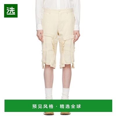 1h可退 【美国直邮】Comme des Garçons Homme Plus灰白色磨边短